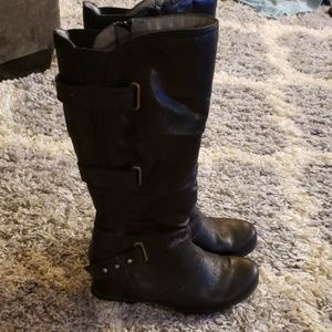 Baretrap black wedge boots